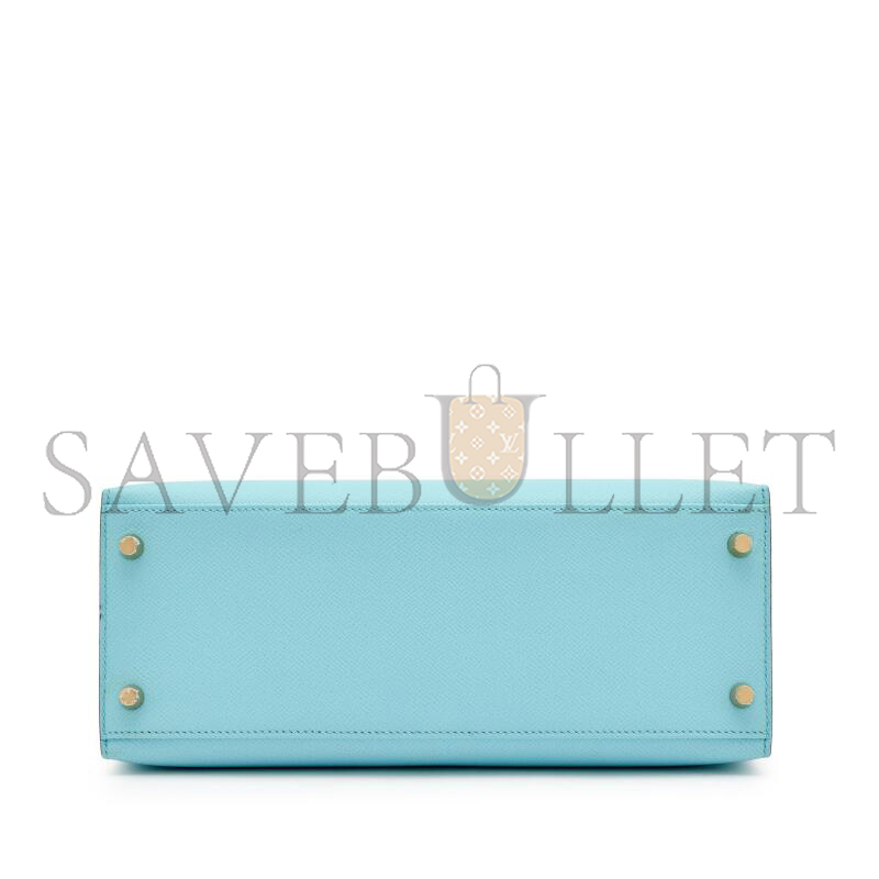 H**mes EPSOM KELLY SELLIER 28 BLUE ZEPHYR GOLD HARDWARE (28*22*10cm)
